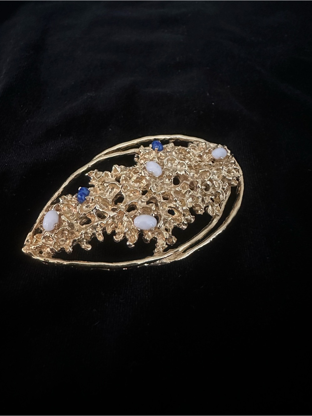 SIGNED PANETTA Cabochon Rare Brutalist Brooch - Picture 3 of 13